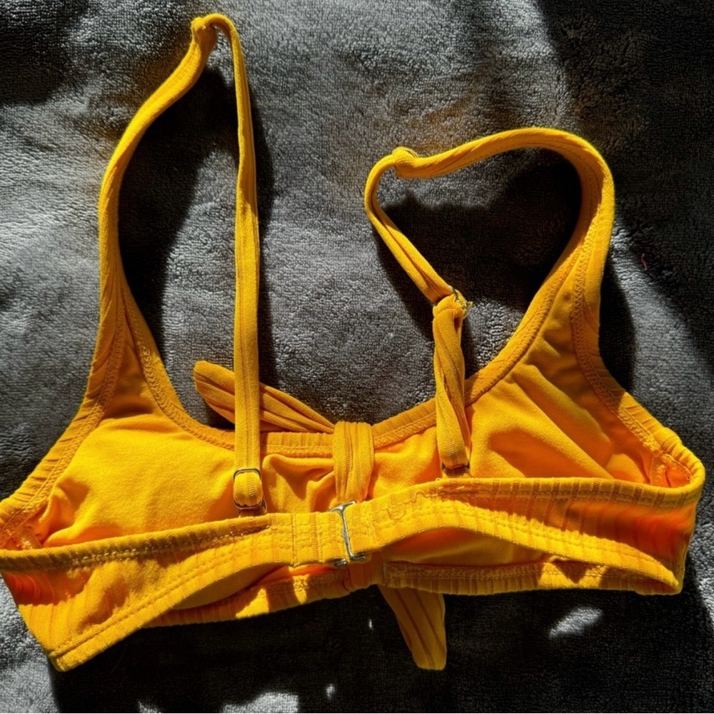 Yellow Ribbed Bikini Set - Picture 5 of 7